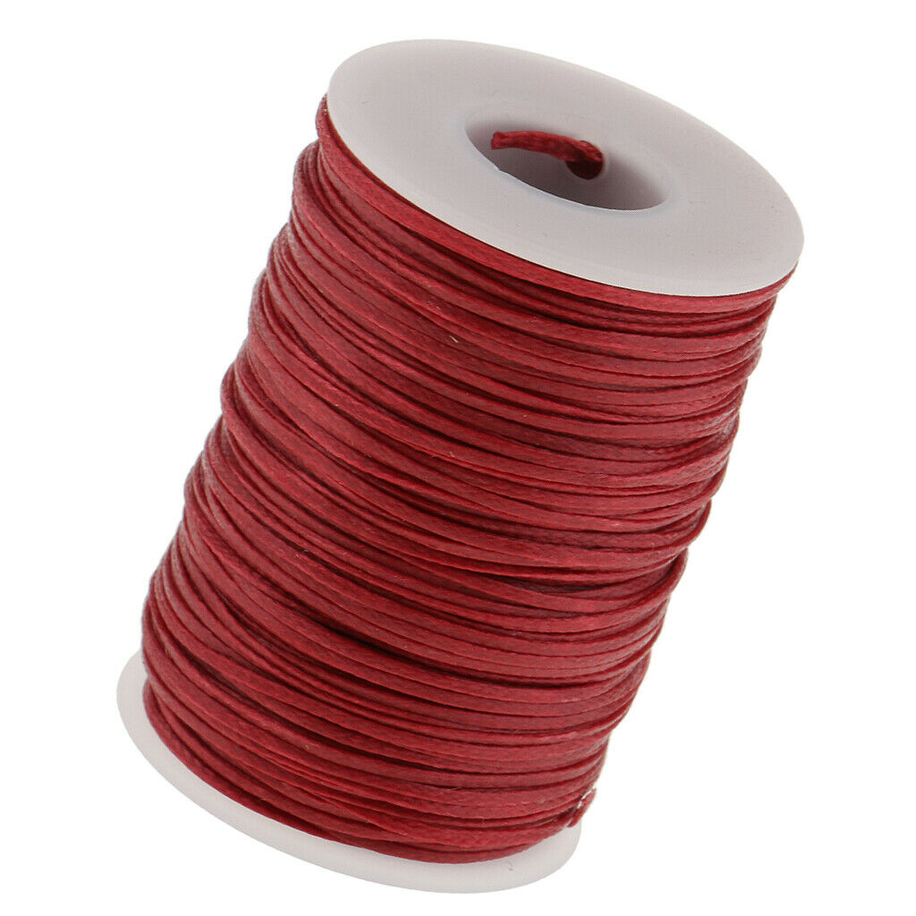 2Pcs Flat Line Waxed Thread For Sewing Leather Craft 1.2mm  70 Meters/Roll