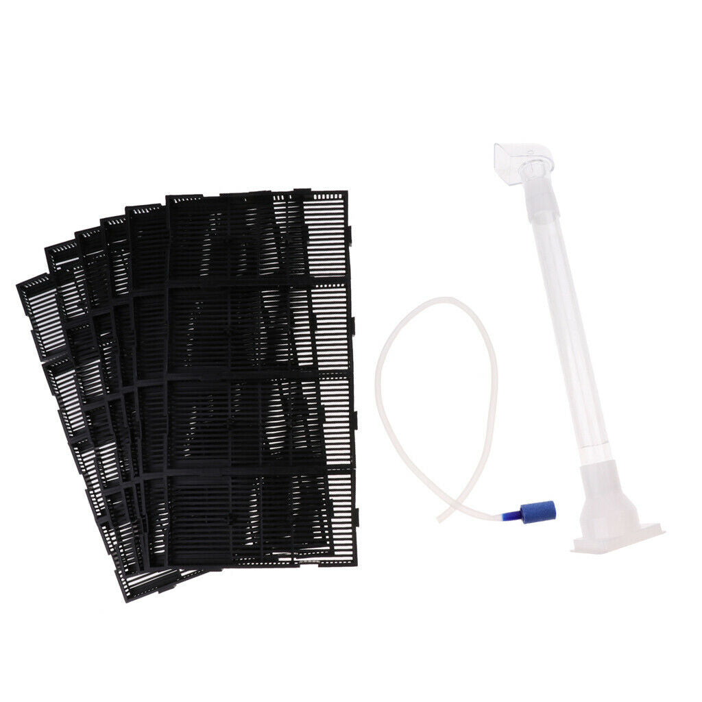 2 Pcs Fish Tank Under Water Filter Aquarium Bottom Filtration Plate Air Tube