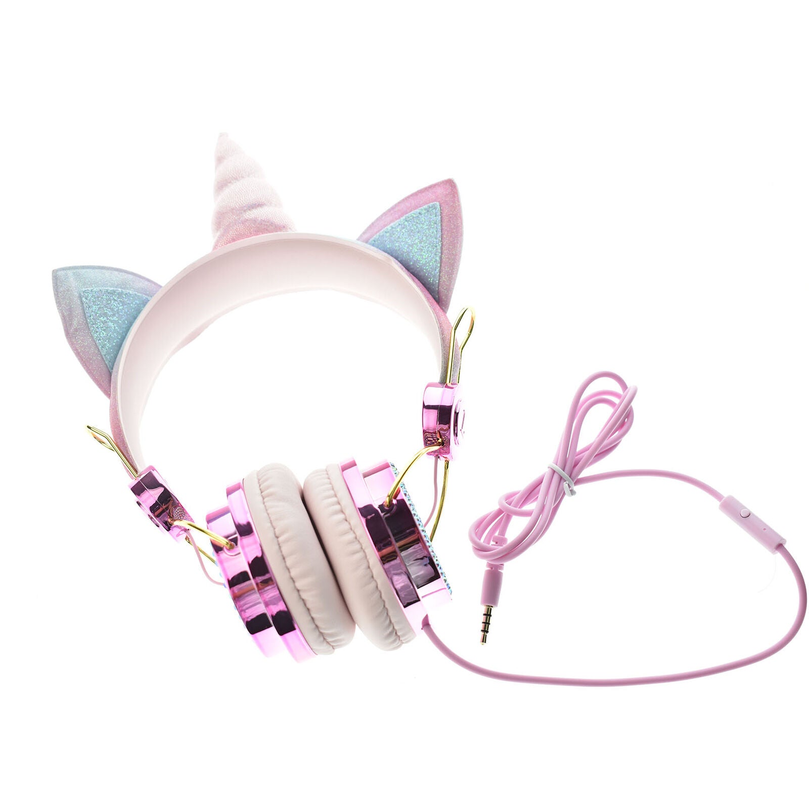 Bluetooth 5.0 Wireless Ear Headsets LED w/Mic Headphones For Kids Girls