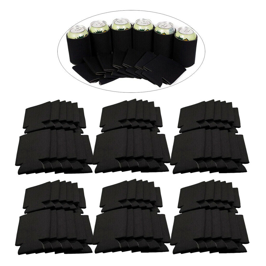 60Pcs Cup Sleeve Neoprene Beer Can Cooler Holder Cover Wedding Supplies