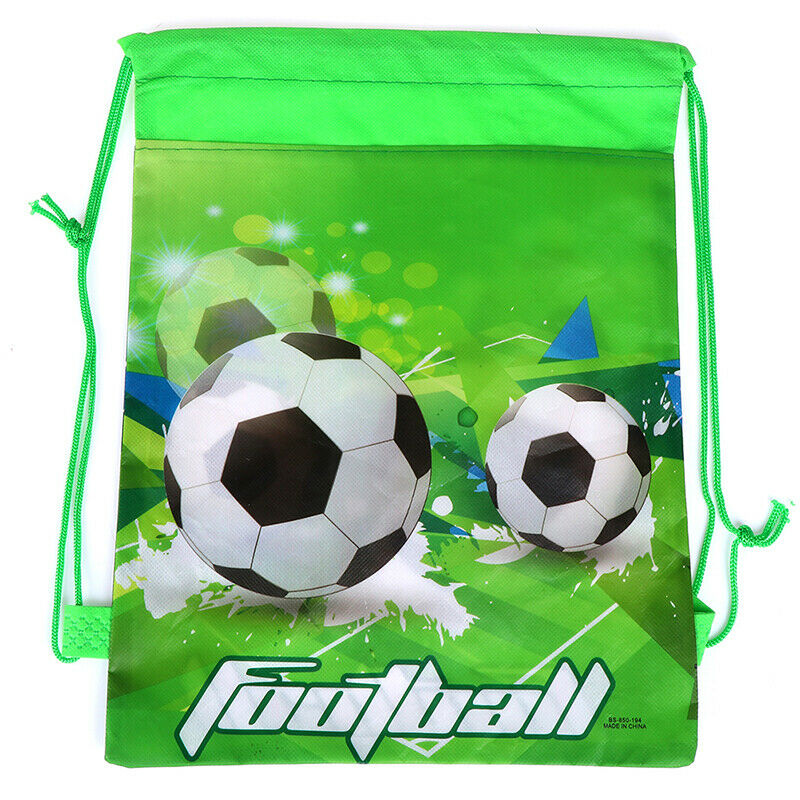 Football non-woven drawstring bag backpack kids travel school decor gift bagBDA
