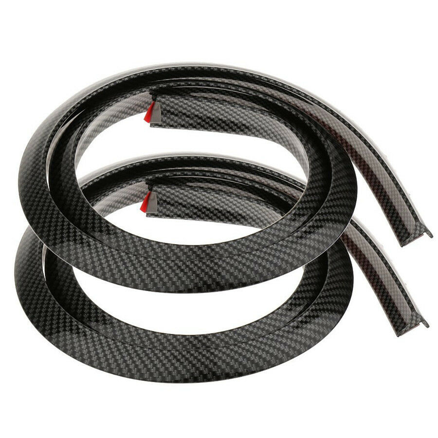 2Pcs 150cm Carbon Fiber Color Rubber Car Fender Flare Wheel Eyebrow Protectors