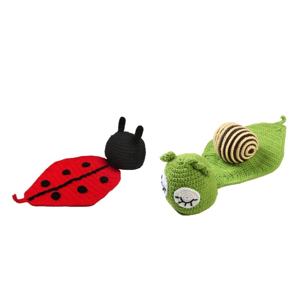 2 Pieces Costume Crochet Outfits Photo Clothing Baby Girls Boys Cute Photograph