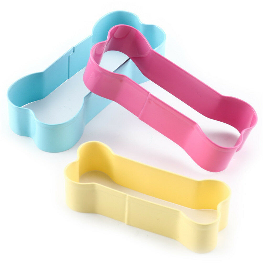 5pcs biscuit stainless steel baking colorful dog bone cutter fondant cook.l8