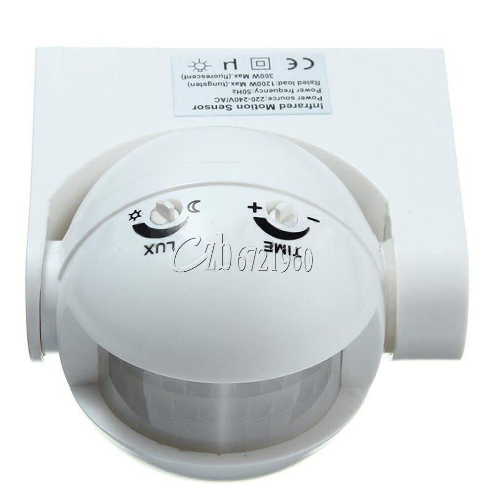 Outdoor 180 Degree PIR Motion Movement Security Sensor Detector Switch 12 Meter