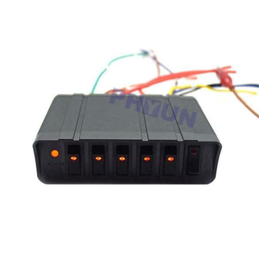 12V 6-Gang Rocker Switch Box For Off-road Lighting &Heavy-hitting Warning Lights