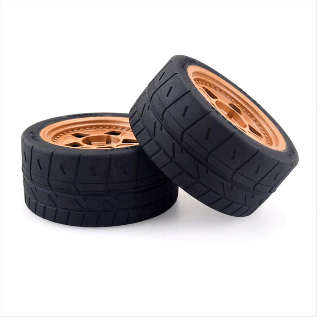2 Set of RC Rubber Tires Fit for ARRMA ZD Racing 1:7 RC Drift Car Accs