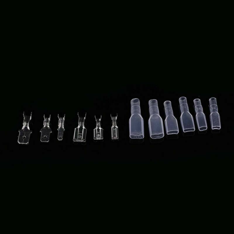 270Pcs Male & Female Spade Connector Wire Crimp Terminal Block 2.8mm 4.8mm 6.3mm