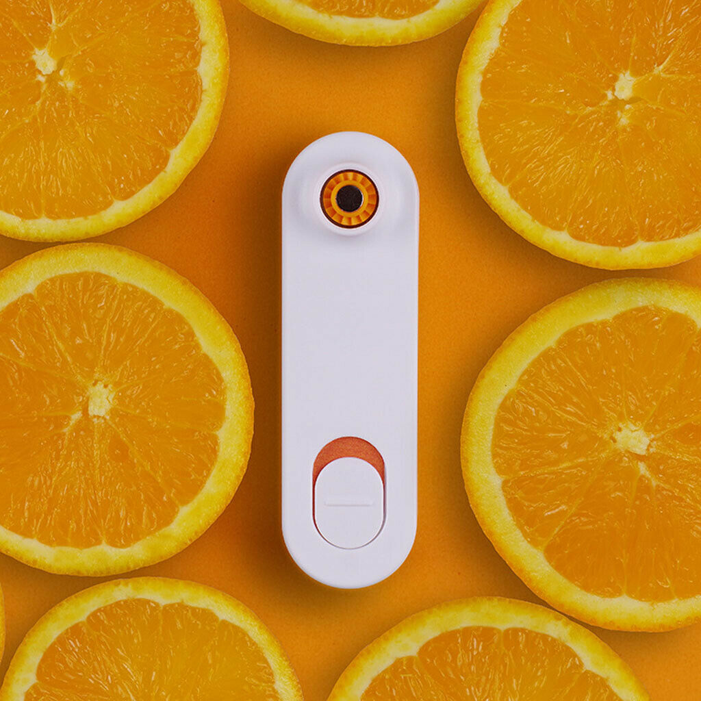 Summer Handheld Mini Folding Fan USB Rechargeable Small Personal Fan Orange