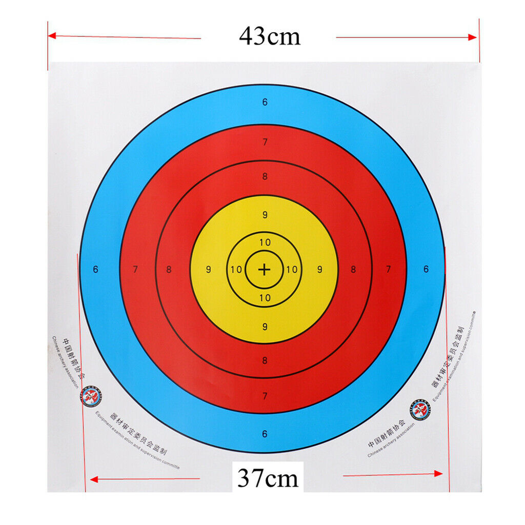 12x Archery Target Paper Hunting Practicing Shooting Target Sheets 40x40cm