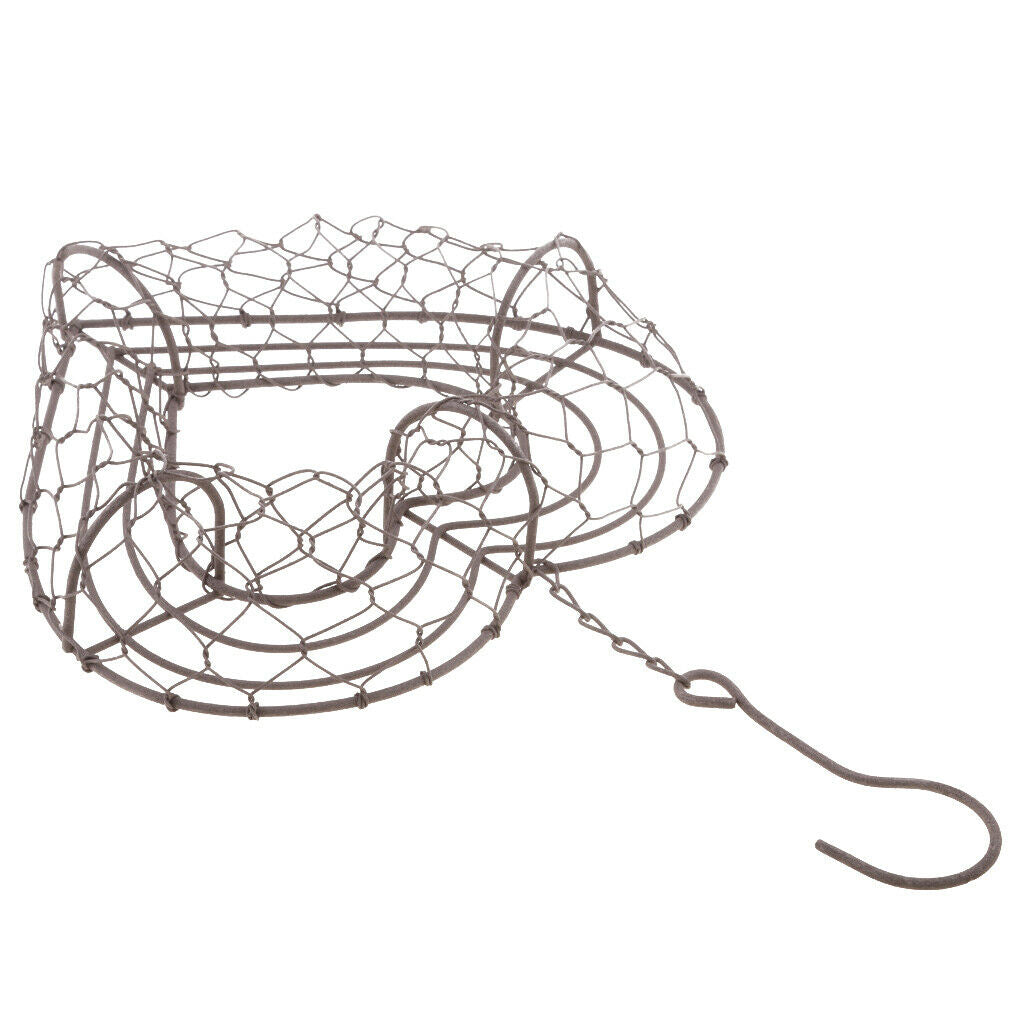 14cm Rustic Iron Wire Heart Shape Succulent Pot Iron Hanging Planter Plant,