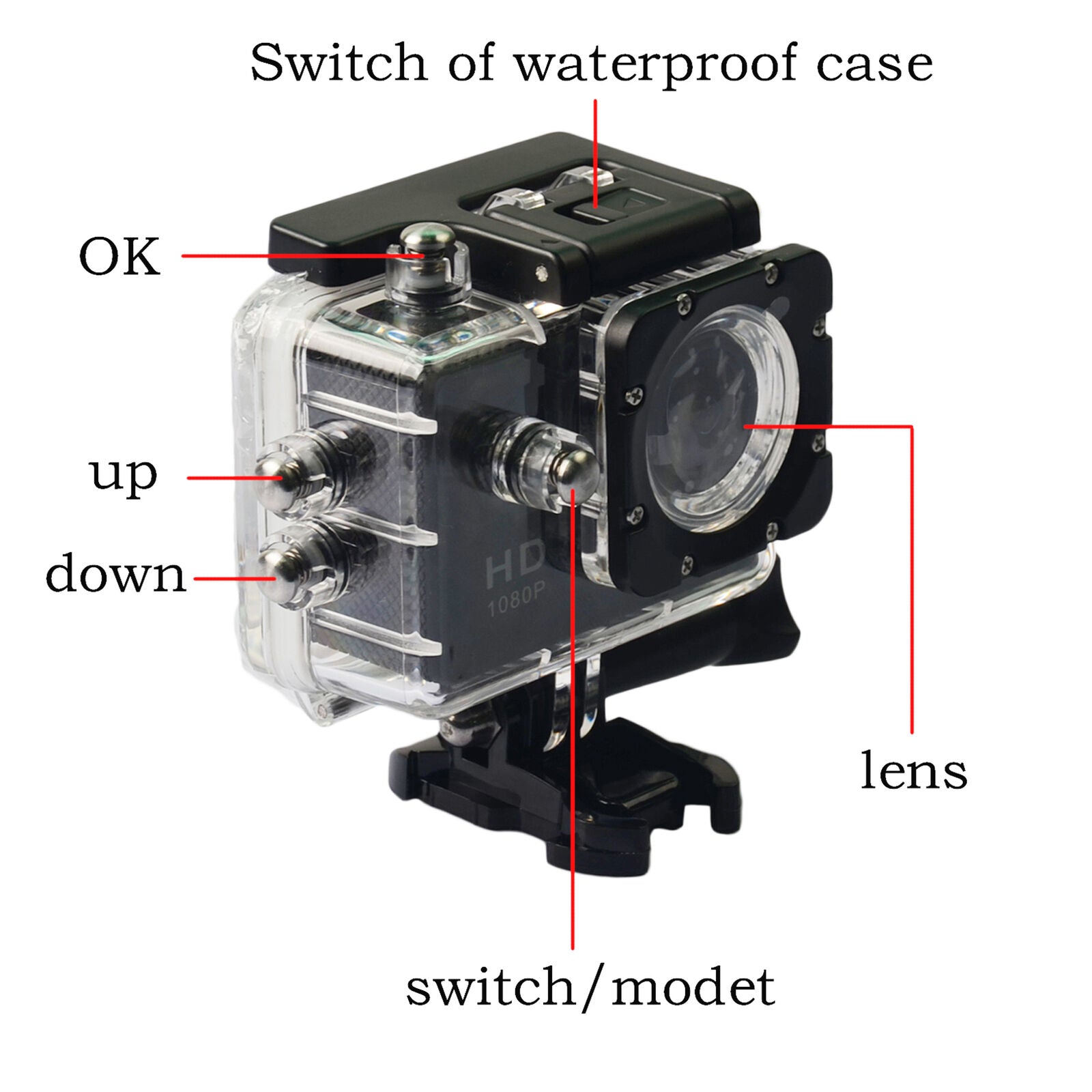 New Full HD SJ4000 1080P 12MP Car Cam Sports DV Action Waterproof Camera Black