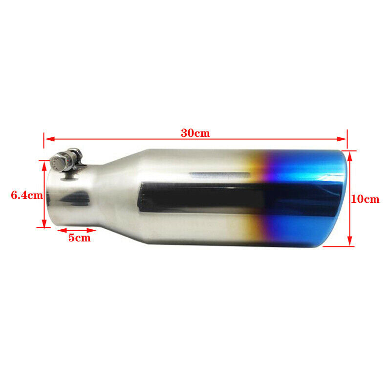 64mm Inlet Car Exhaust Tip Tail Pipe Trim Universal Muffler Stainless Steel 1PCS