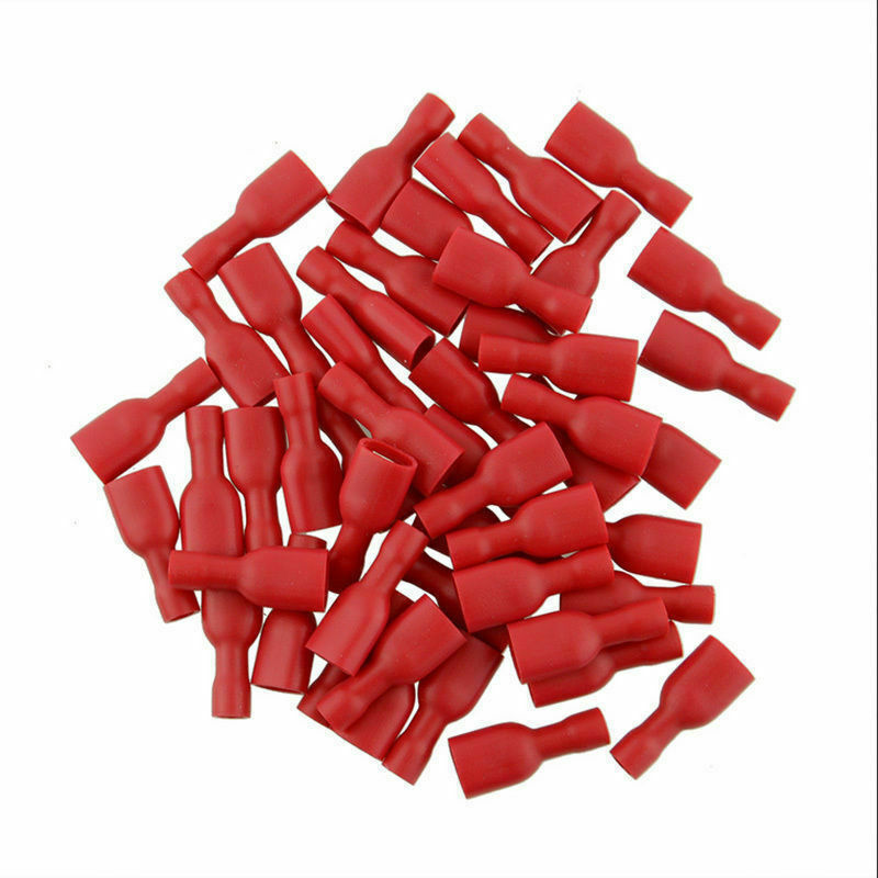 Female&Male Spade Insulated Connectors Crimp Electrical Wire Terminal 100Pcs