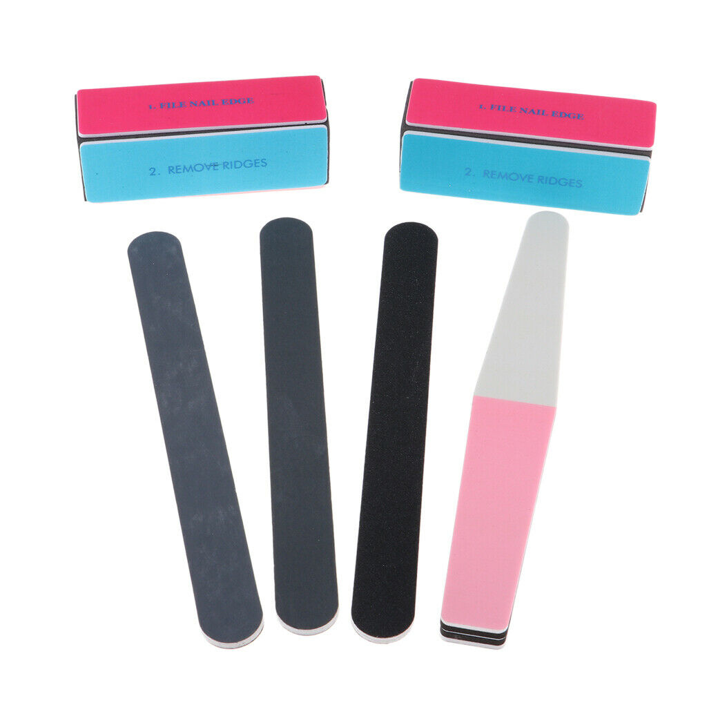 6Pcs Sand File File Polishing Tool Nail Block for Wood, Plastic,