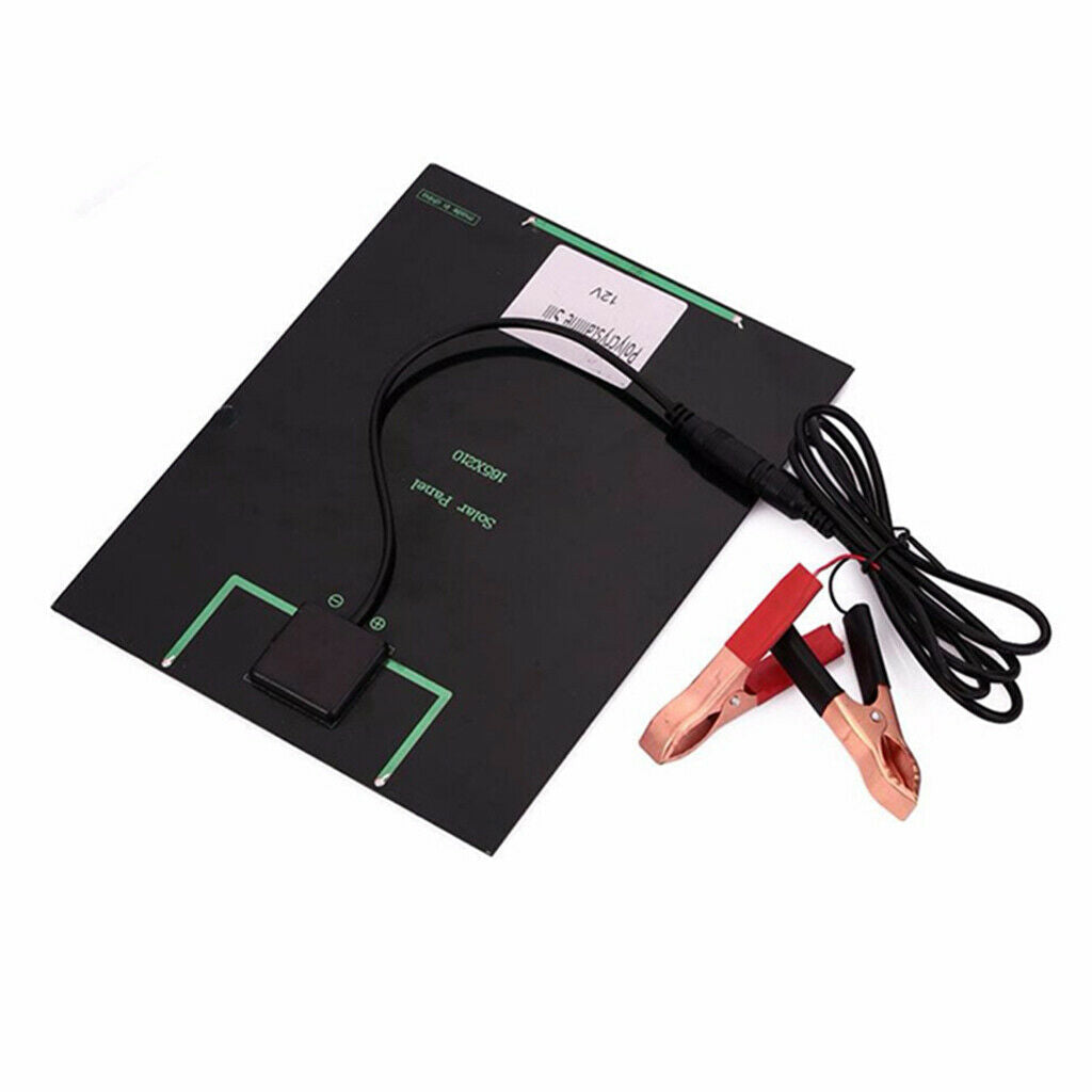 Solar Panel Kit 5.5W 12V Polycrystalline Battery Charger Maintainer + Cable with