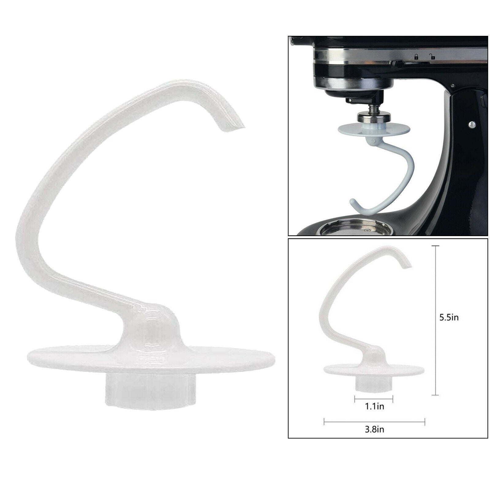 Aluminum K45DH C Dough Hook Attachment for  KSM50P KSMC50S KPM50
