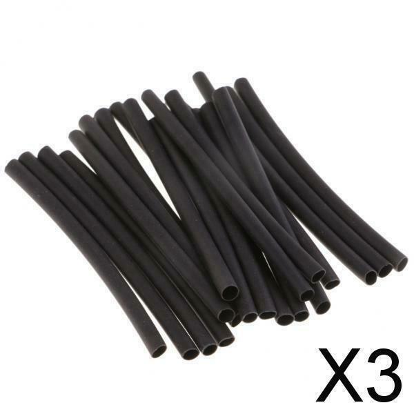 3X 20pcs Heat Shrink Tube, Ronnie Rigs Sleeves, Carp Rig Making Tubing Black
