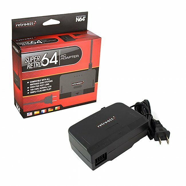 New N64 Combo: AC Power Adapter Cord + Audio Video AV Cable (Nintendo 64)