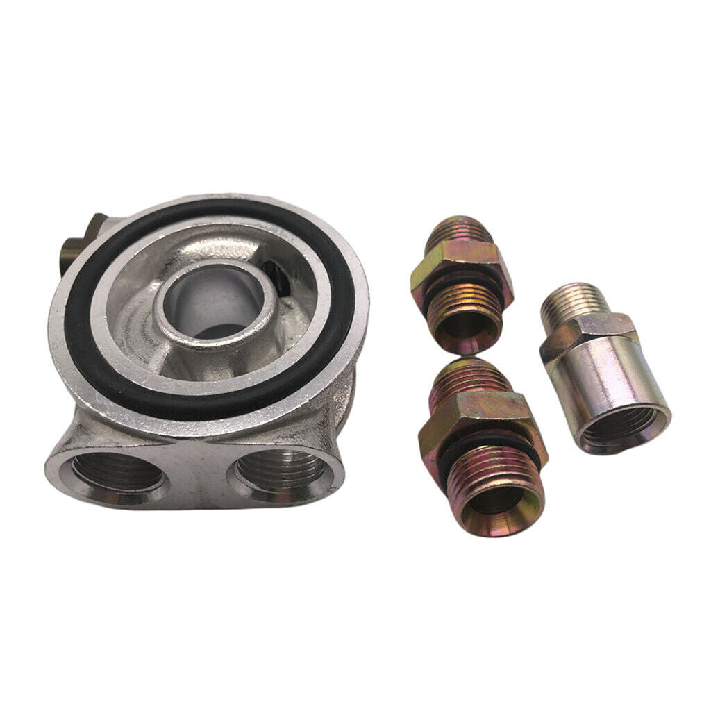 AN10 Aluminum Oil Filter Cooler Sandwich Adapter Gauge Sensor Fitting hot