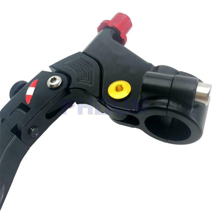 1x Black CNC Alloy 7/8" 22mm Motorcycle Dirt Bike Cable Clutch Perch Brake Lever
