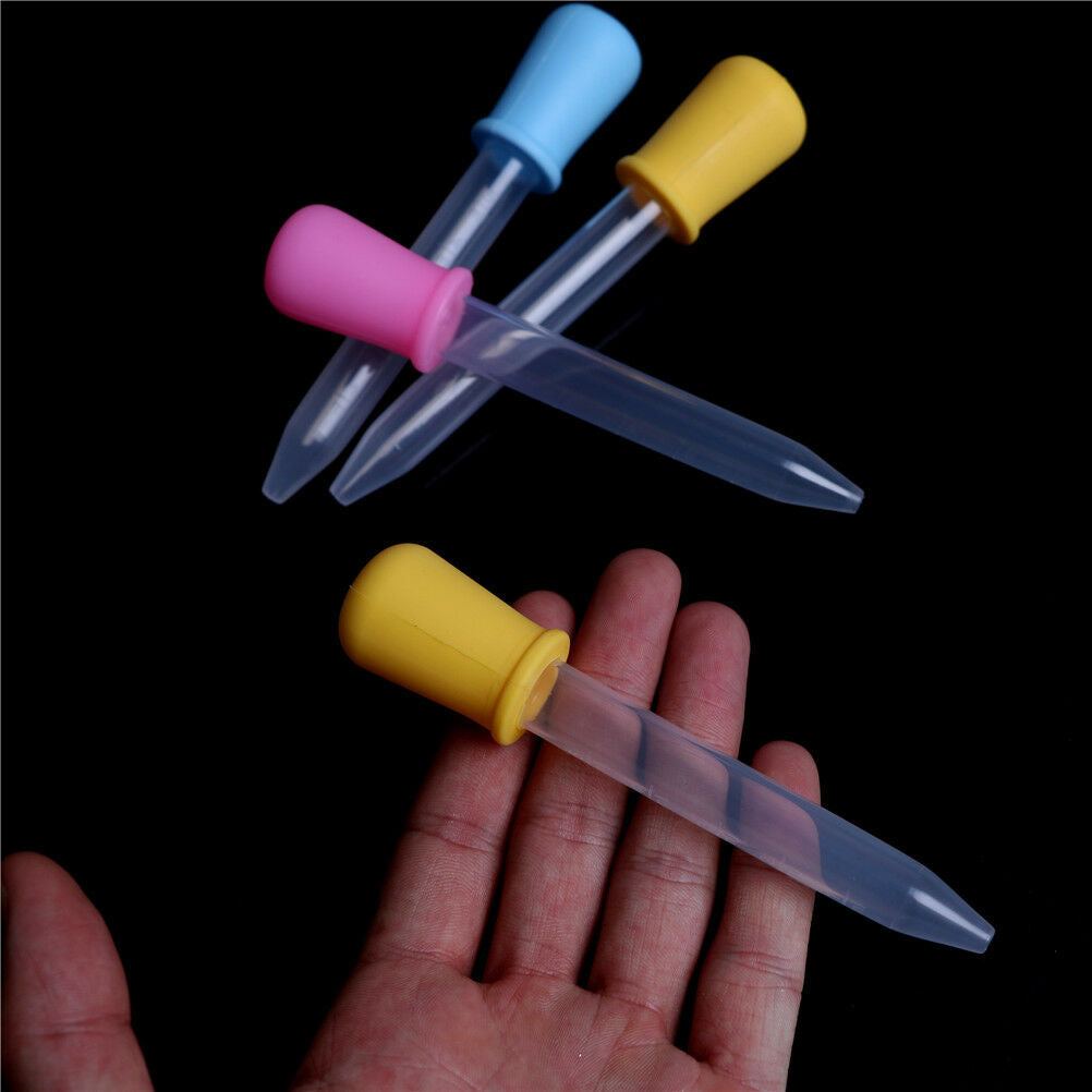 2Pcs Newborn Baby Plastic Silicone Feeding Medicine Dropper Spoon Burette.l8
