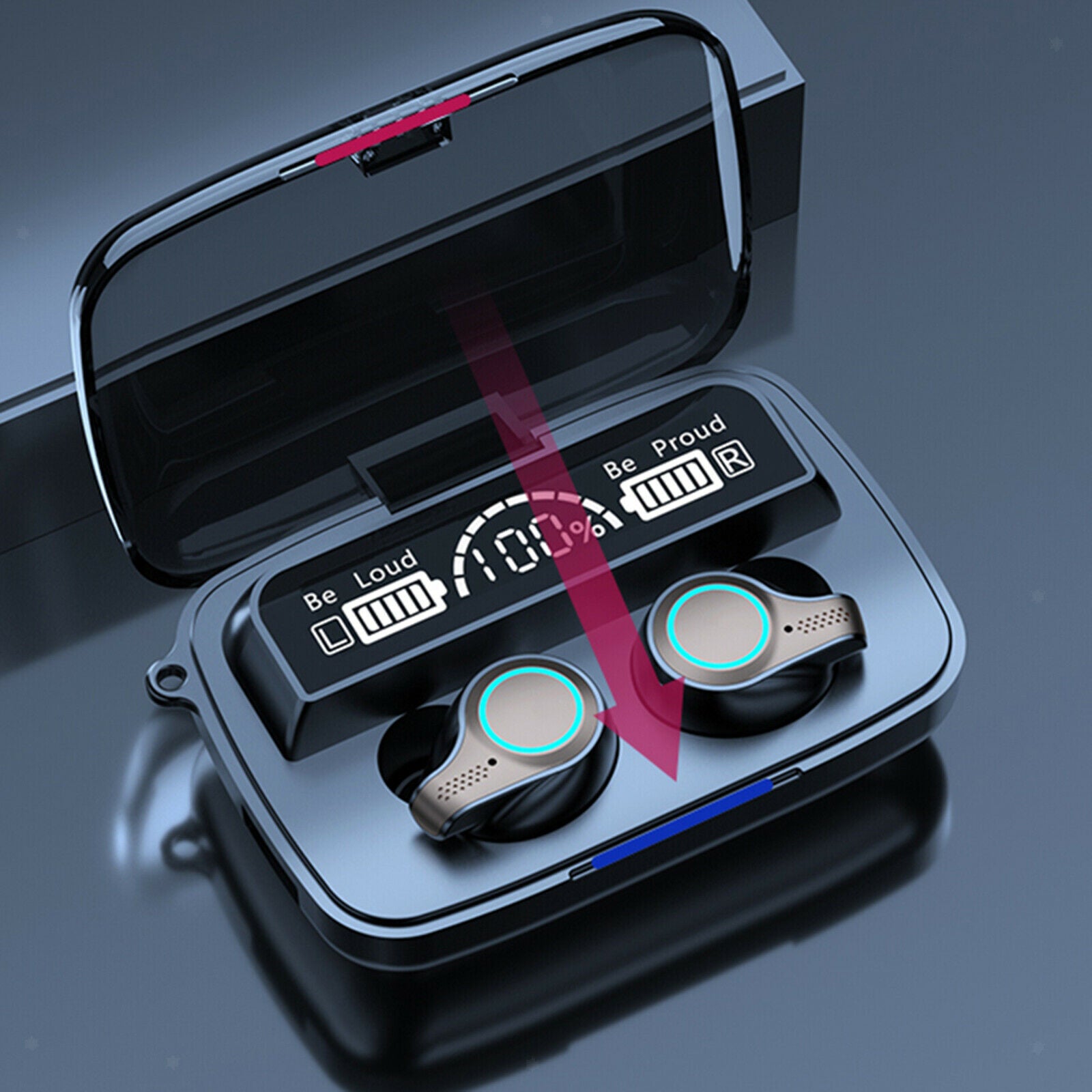M18 IPX7 Waterproof True Bluetooth 5.0 Earbuds Wireless Headset Headphone