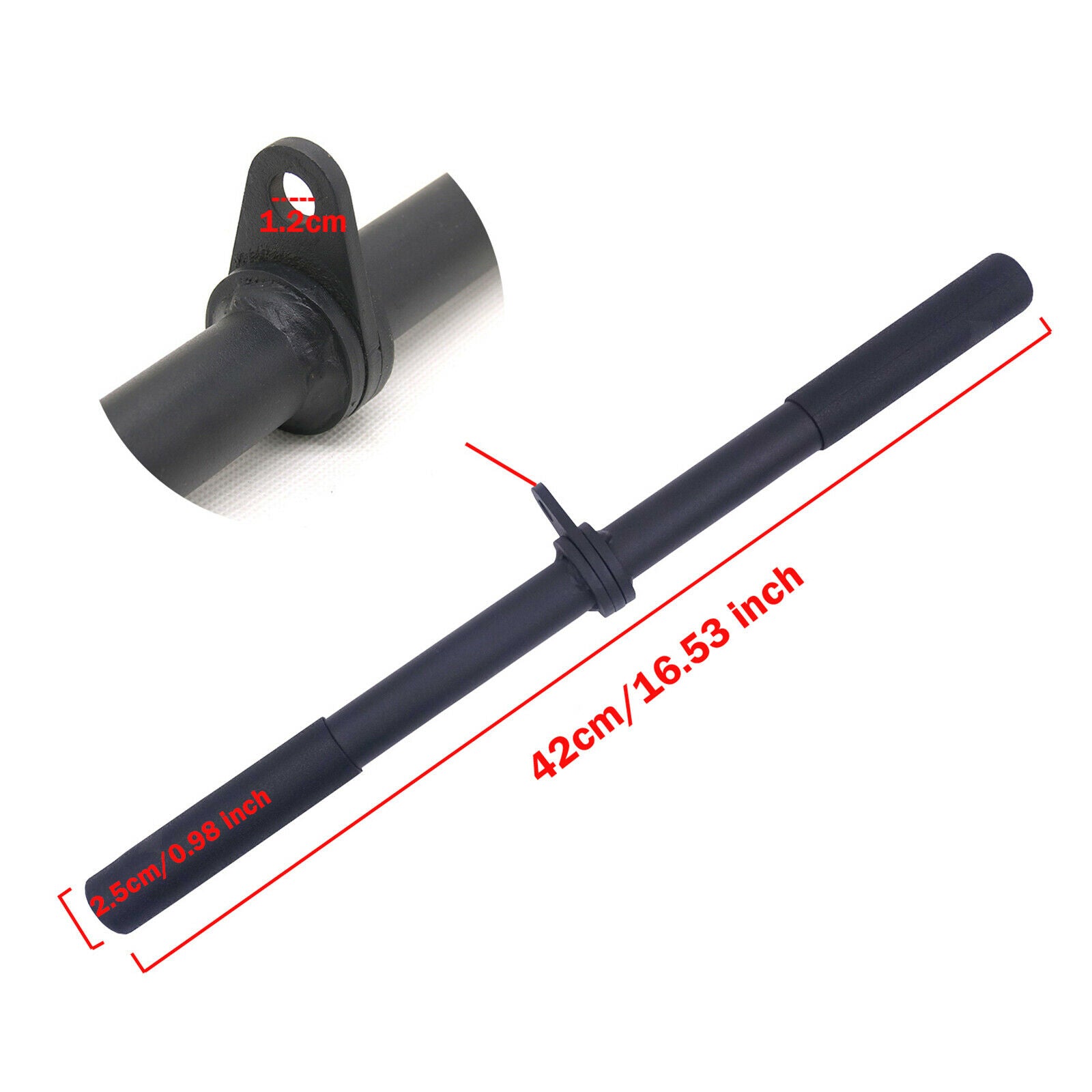 Gym Rotating Straight Bar Rowing Handle for Pulley Cable Machine Attachments