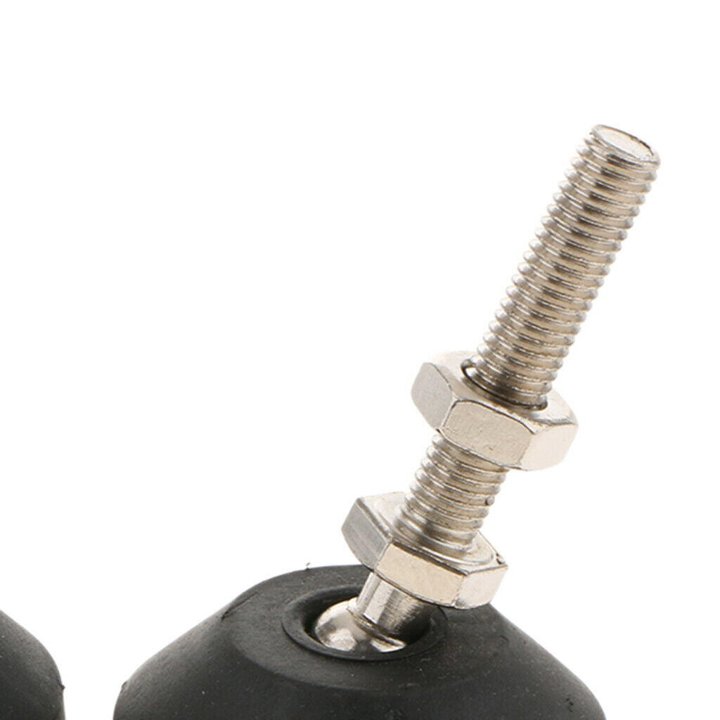 8Pcs Carbon Steel Adjustable Furniture Leveler Feet 60 Base Dia. M10X50mm