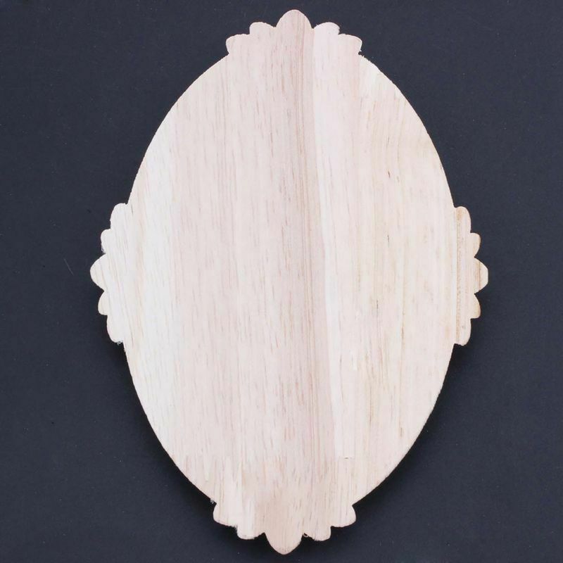 Retro Wood Ornament Applique Carving Ornament for Cabinet Door Furniture DecorD1