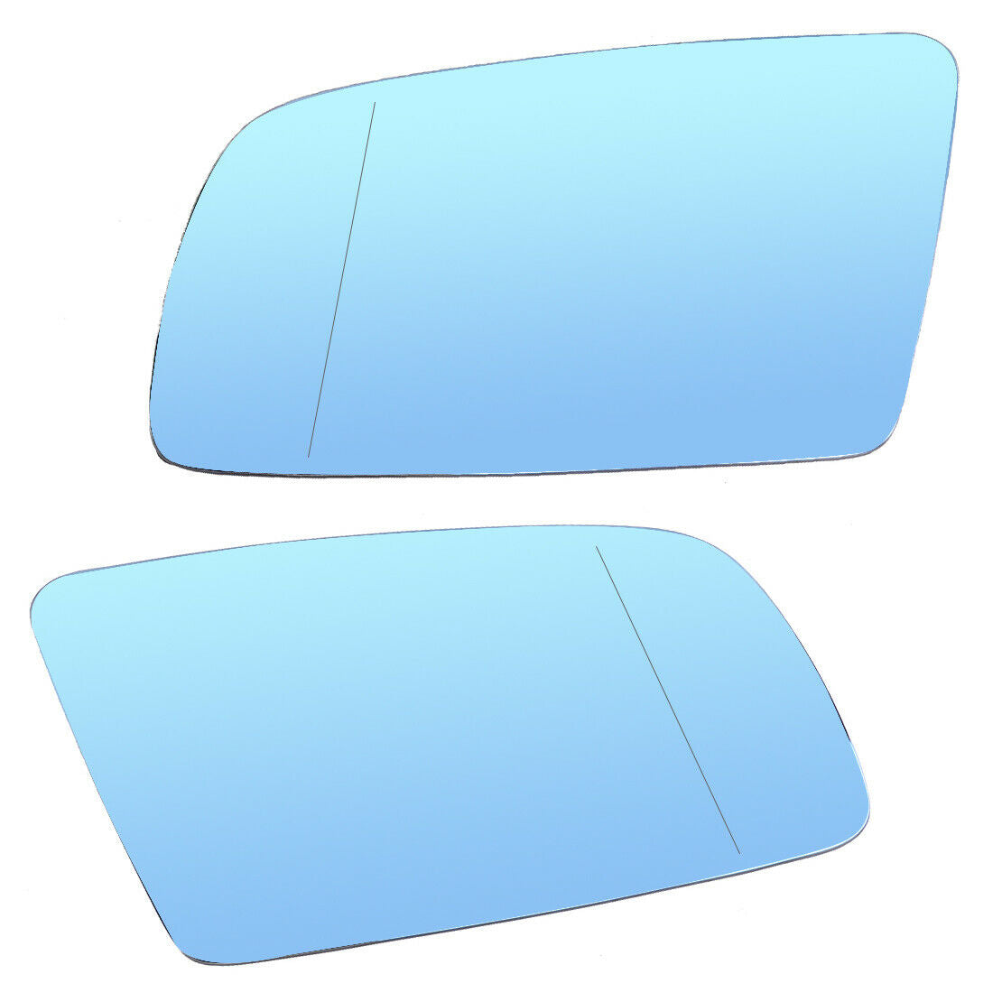2X Heated Tinted Blue Door Mirror Glass fit for BMW E60 E61 E63 E64 2003-2010