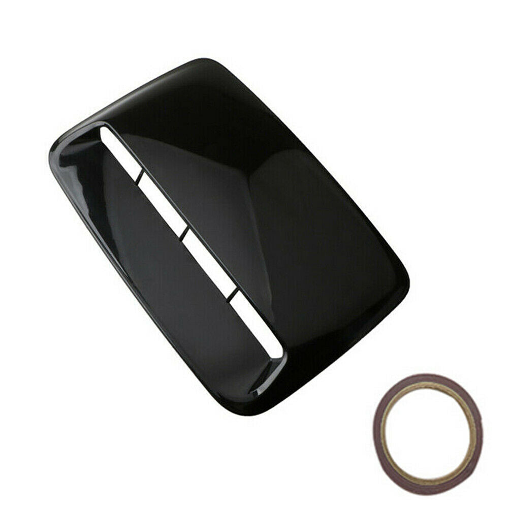 Car Air Flow Intake Scoop Turbo Bonnet Vent Cover Hood Glossy Black ABS Plastic