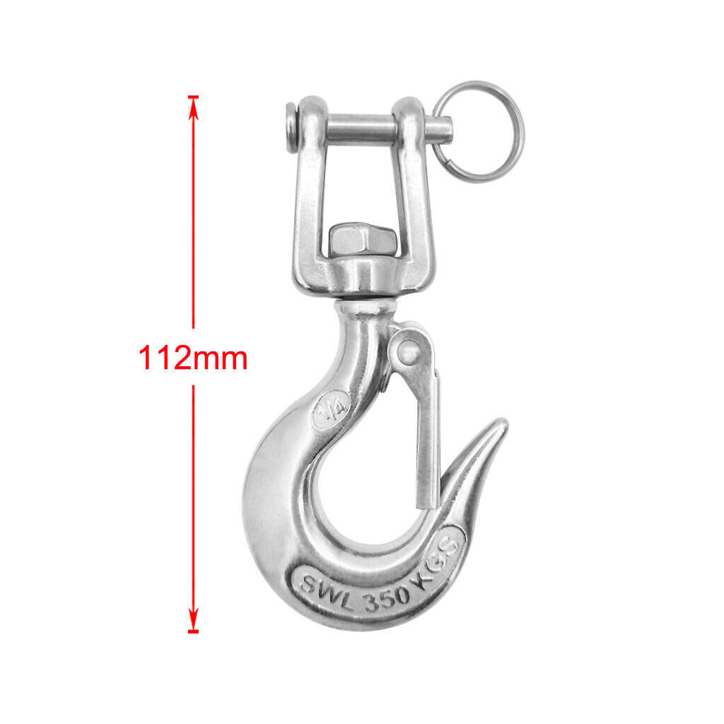 Rustproof Stainless Steel Rotary Spring Snap Hooks Boat Anchor Rigging Clip