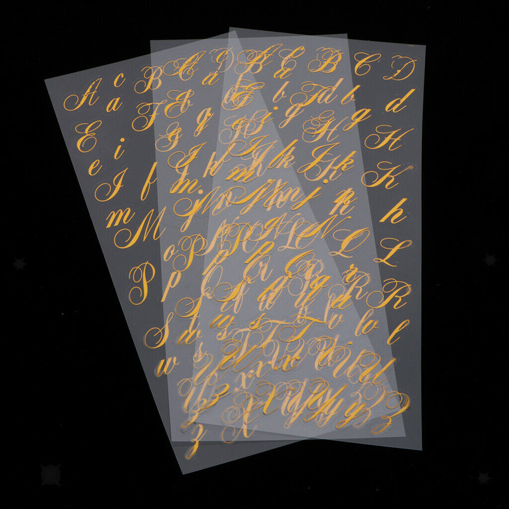 3 Self-adhesive Sheets of The Alphabet Stickers for The