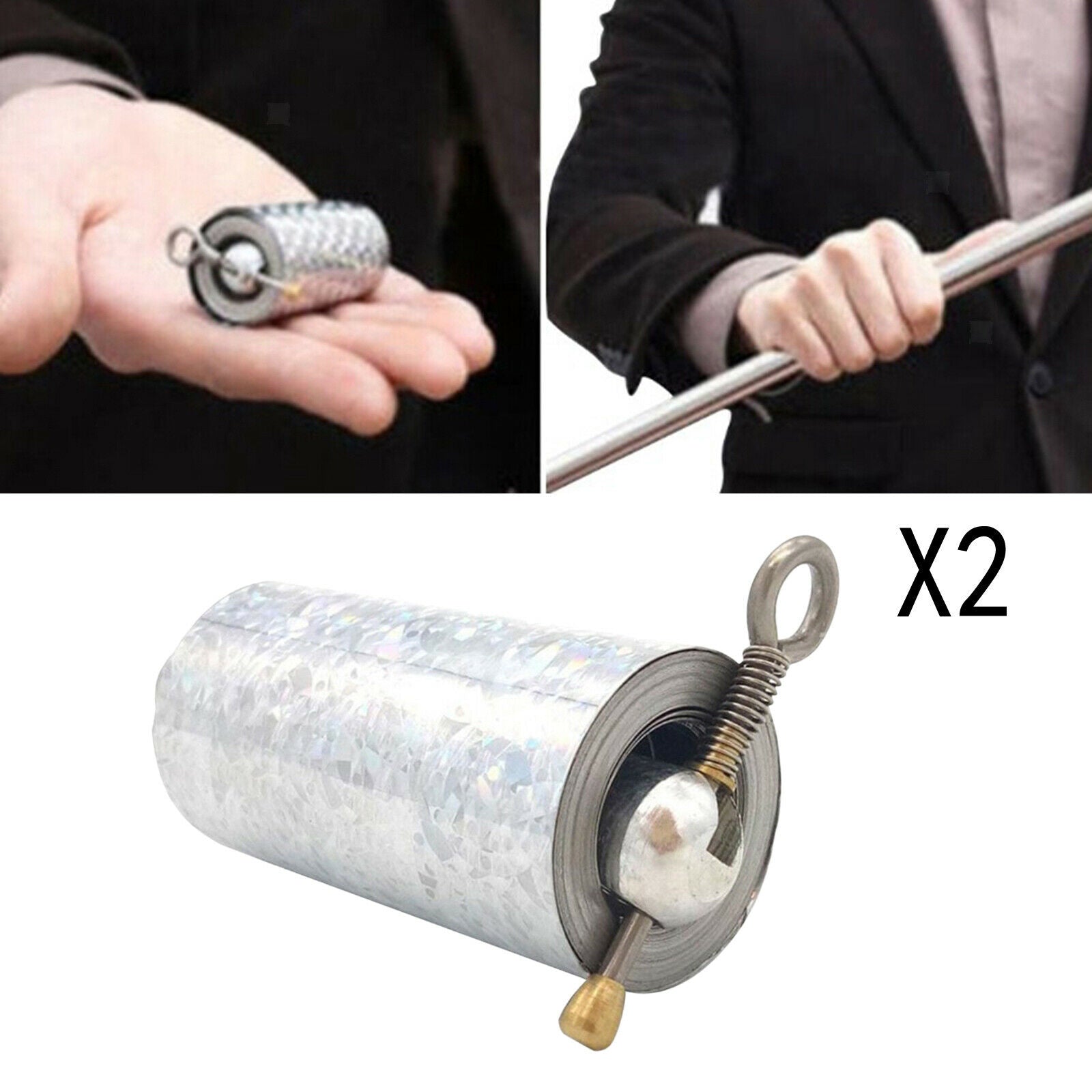 2x Magic Pocket Staff for Magician Pocket Staff Close Up Magic Tricks 3.61ft