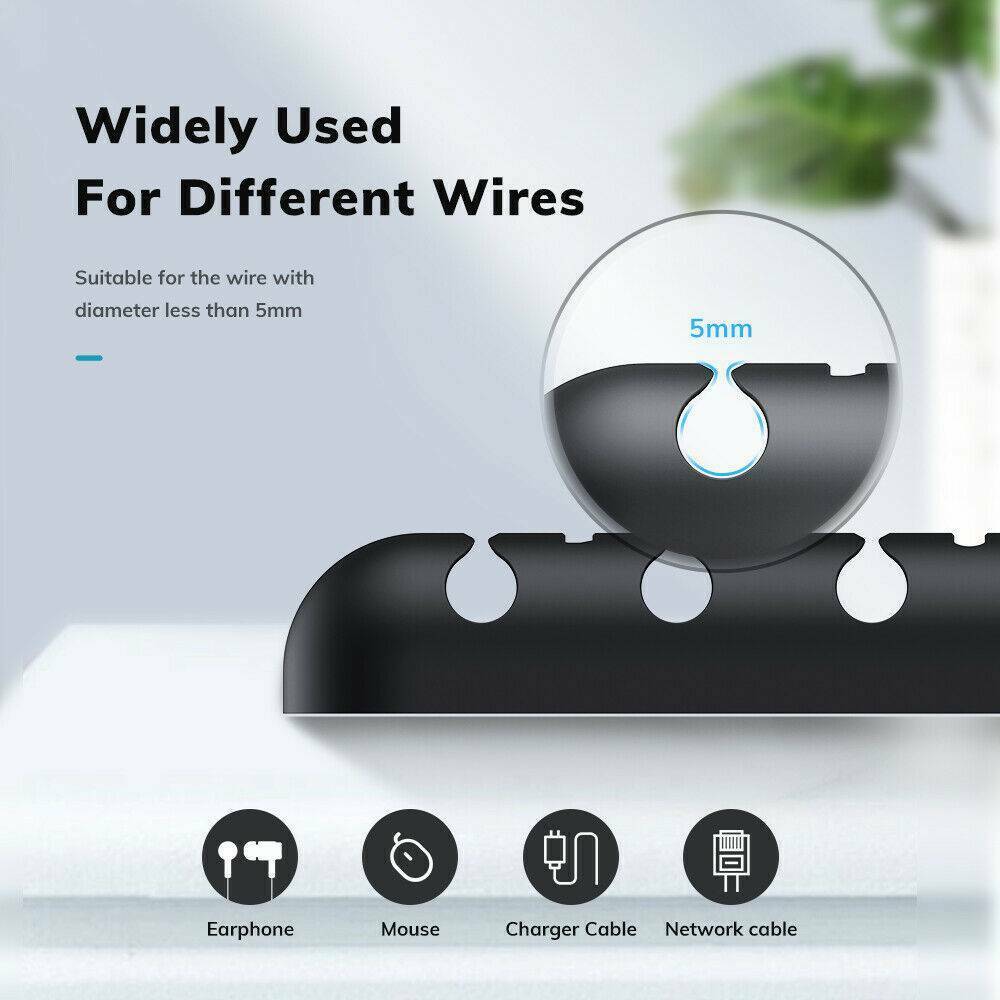 Cable Clips Desk Tidy Winder Earphone Organizer Wire USB Charger Holder Clip AU~