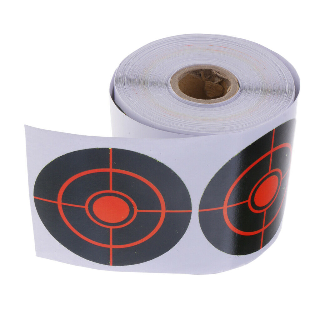 250pcs 5cm/2inch Adhesive Paper Targets Roll Stickers For Shooting Practice