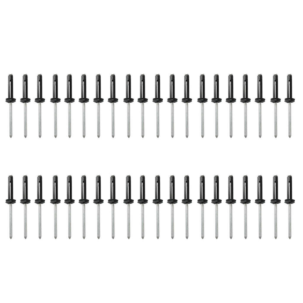 Pack 40 Kayak Canoe Tri-Grip Tri-Fold Rivet Aluminum   Rivets with O Ring