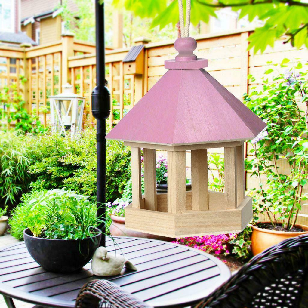 Homes Garden Bird Feeder Wildbird Essentials Handmade Wooden Outdoor Patio Yard