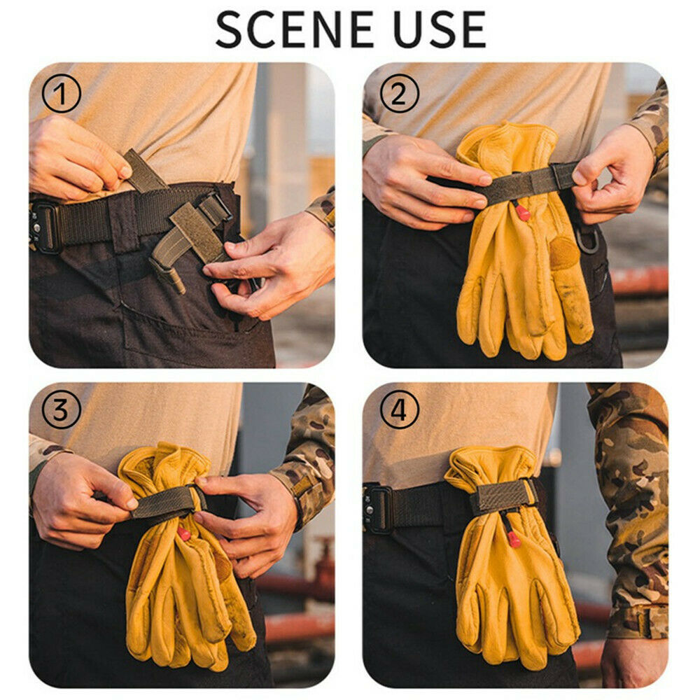 Adjustable Anti-lost Nylon Rope Storage Glove Hook Climbing Hanging Buckle