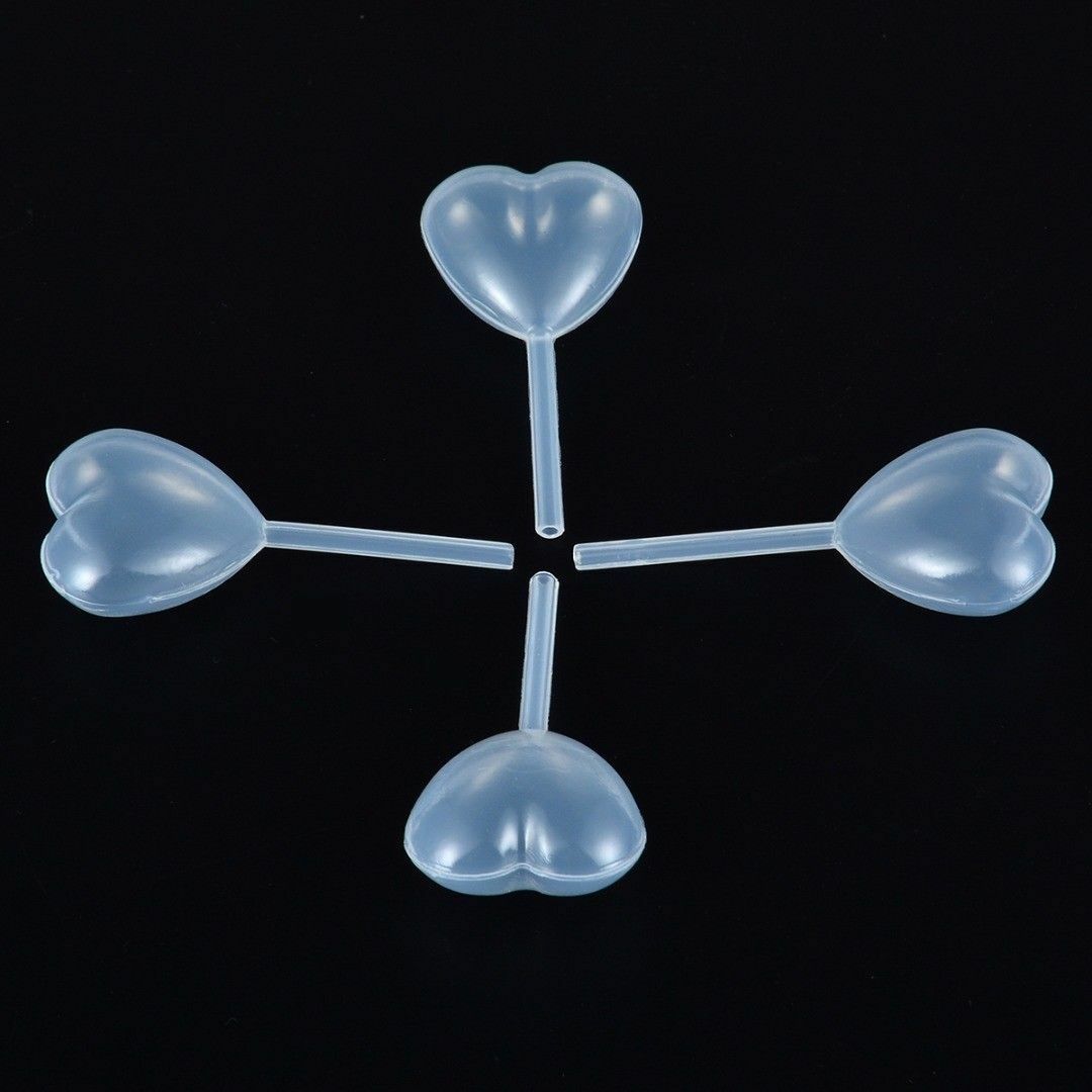 50pcs Heart Shaped Plastic Squeeze 4ml Transfer Oils Liquid Pipettes Eye Dropper