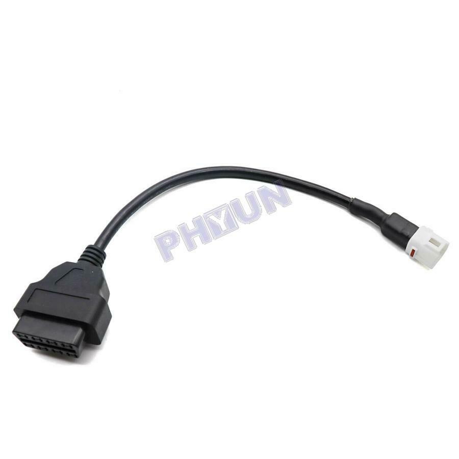 For Yamaha R1 R6 Diagnostic 4 Pin to OBD2 OBDII Cable Harness Adapter Durable