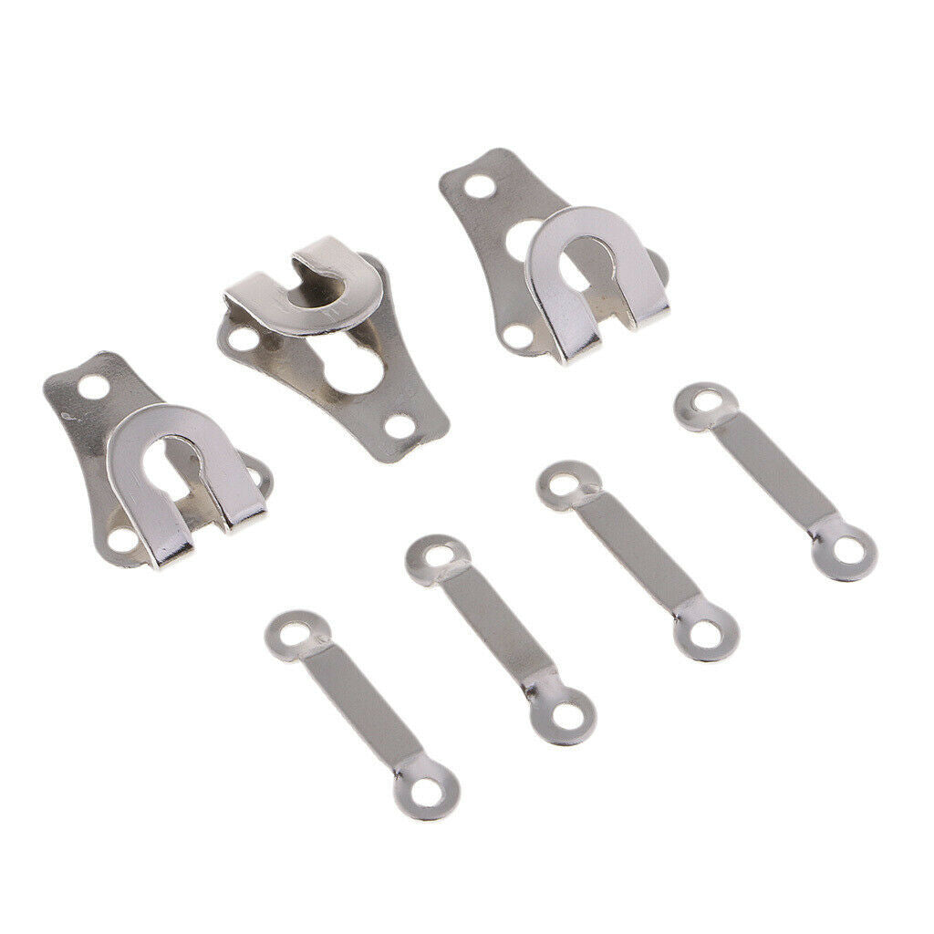 50 Sets Trouser Hook and Eye metal Bar, Skirt Tunic Fasteners Sew on 20x14mm