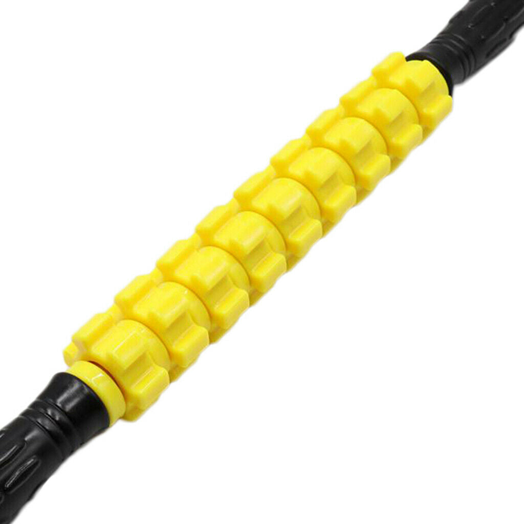 Handheld Massage Roller Stick Full Body Deep Tissue Massage Tool Yellow