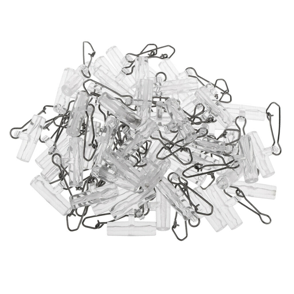 50pcs High Strength Fishing Sinker Slide with Stainless Steel Snap Tackle M