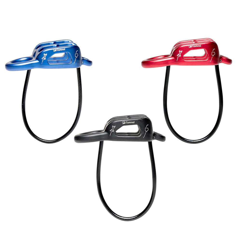 Outdoor CE Rock Climbing   ATC Belay Device Descender Rappelling Gear Black