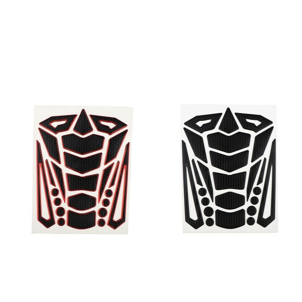 Anti-Slip Tank Pad Knee Protectors Gas Stickers for Motorcycle Red+Black