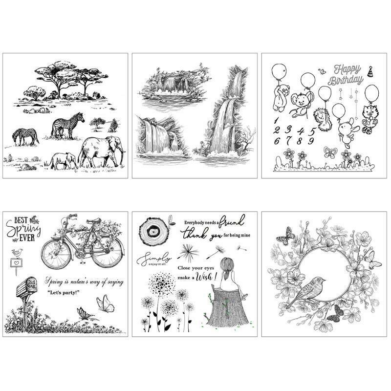 Zebra Elephant DIY Silicone Clear Stamp Cling Seal Scrapbook Embossing Album
