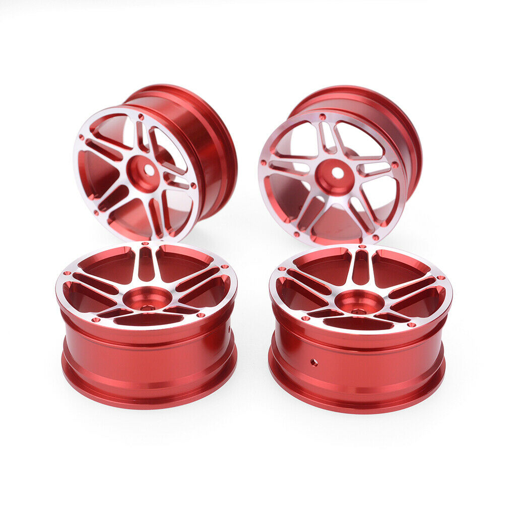 1.9inch Heavy Duty Metal Wheel Rim 1/10 RC Crawler Red for Sakura SCX10 TRX4
