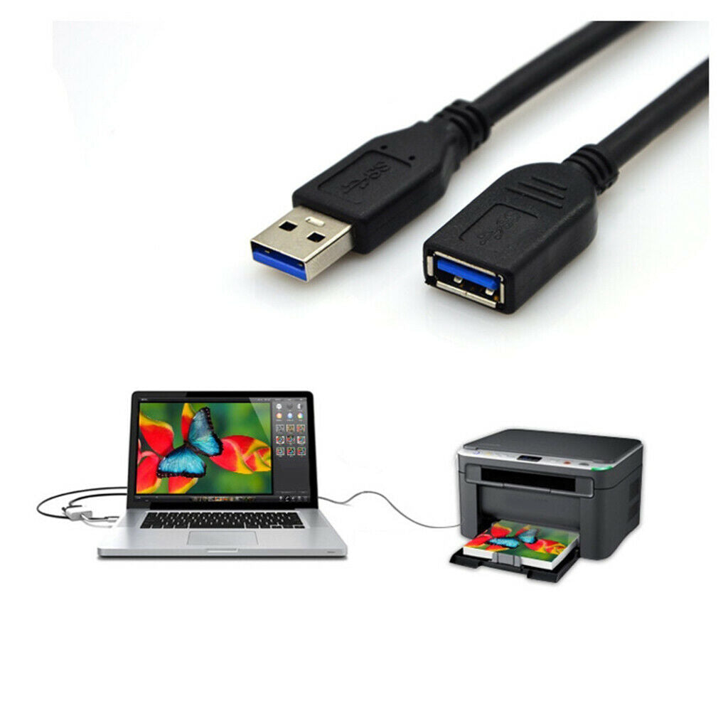 USB 3.0 A plug to socket Super-fast extension cable Cable for PC.